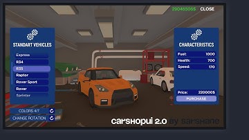 Unturned Plugins - CarShop UI 2.0