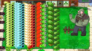 Plants vs Zombies Hack - 99 Gatling Pea vs Winter Melon vs 99 Gargantuar