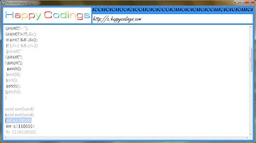 Prg to sort any no of numeral i p in ascending or descending order c code example