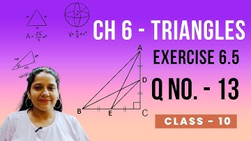 Exercise 6.5 Q13: Solution | Chapter 6 Triangles | Class 10 Maths | NCERT