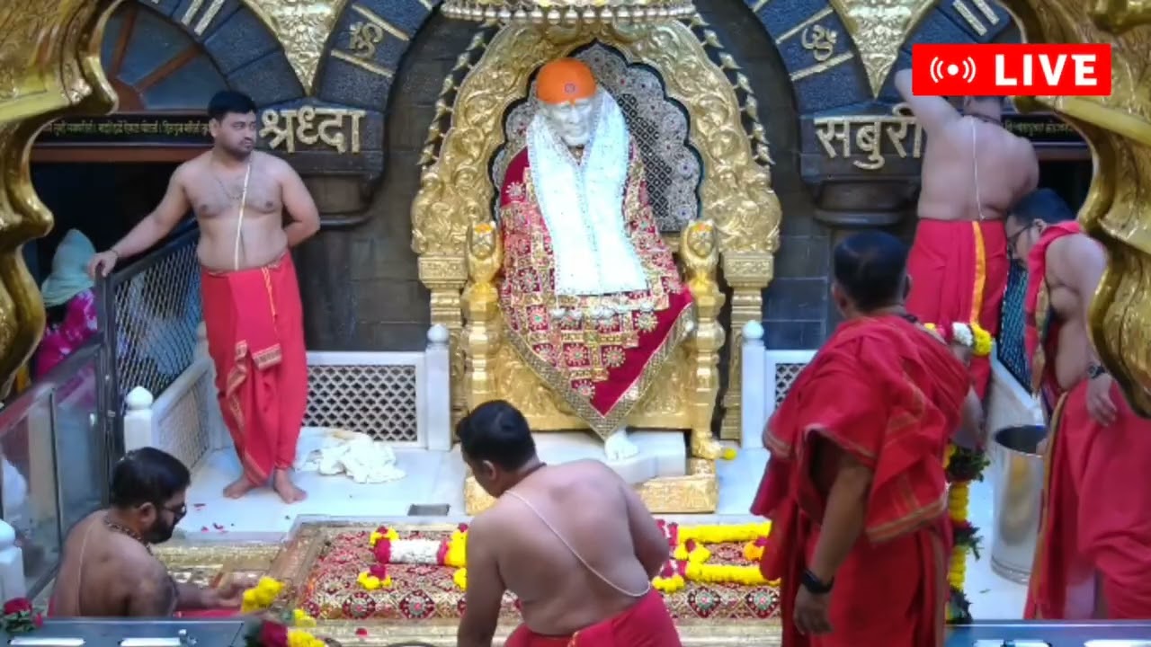 SAI BABA MANGAL SNAN AVAM AARTI DARSHAN ll TODAY LIVE SHRIDI ll SAIRAM 
