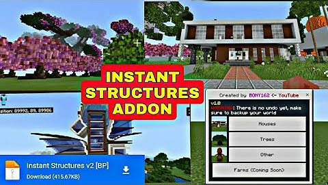 Instant Structures Mod For Minecraft Pocket Edition | Instant Structures Mod Mcpe 1.18