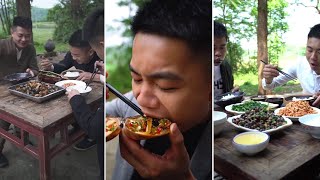 Peaceful Chinese Countryside Cooking And Eating Delicious Food - Chinese Village Food