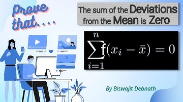 Prove That Σ f(X - X̄) = 0 l Summation of Deviation From Mean l Learning Statistics l With BDN..