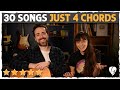 Top 30 easy guitar songs  only 4 chords g em c d