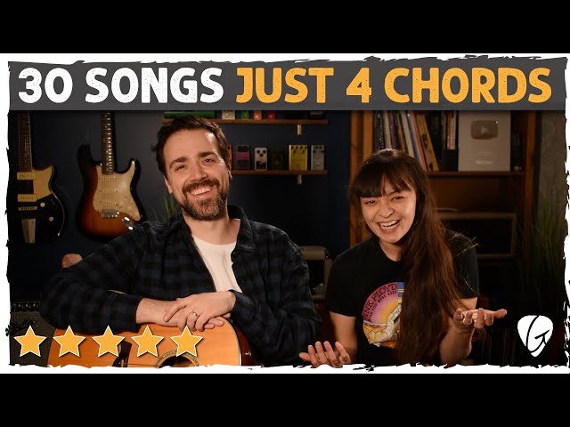 Top 30 Easy Guitar Songs - ONLY 4 Chords (G Em C D)! class=