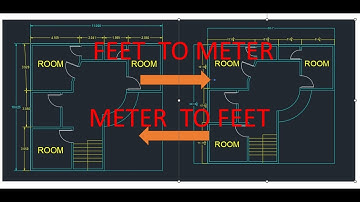 How to convert autocad drawing meter to feet and feet to meter