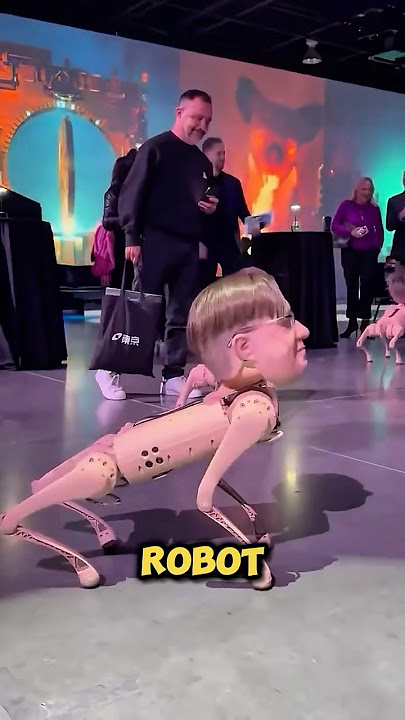 anjing robot dengan kepala mirip manusia yang bisa berjalan😱