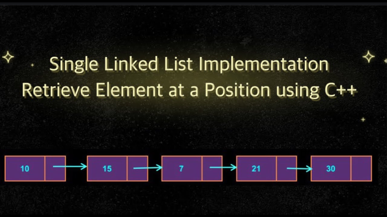 Single List Implementation Retrieve an Element using C++| Data ...