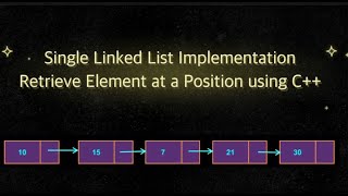 Single List Implementation Retrieve an Element using C++| Data Structures using C++