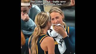That’s when I saw it—Sophie never hesitates to stand up for Clark…#sophiecunningham #caitlinclark