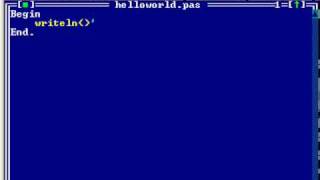 Pascal tutorial ####1 HelloWorld