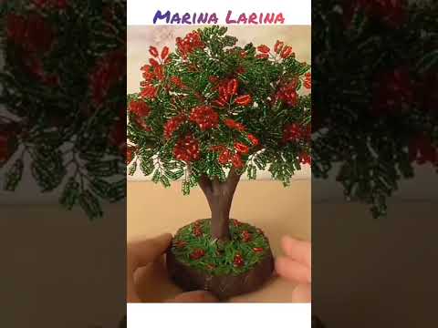 Рябина из бисера. Бисероплетение / Beading. Tutorial #shorts #деревоизбисера #beadtree #beading