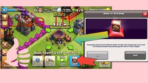 Using! Book Of Building  To Upgrade Dark Spell Factory😎🤗