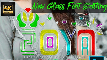 Glass Font Editing 2021 | New Stylish Multi Color Glass Font DP Editing | PS Touch name dp editing🍀🎀