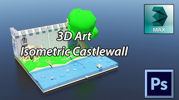 3D Speed Modelling - Isometric Castlewall - 3ds Max