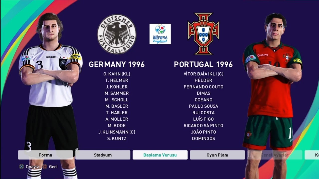 Euro 96 C Grubu 4.maç Germany Portugal 