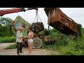 Genius girl restarts an 18-ton KAMAZ truck engine abandoned by a retired old man for 29 years
