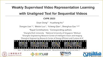 [CVPR 2023]Weakly Supervised Video Representation Learning with Unaligned Text for Sequential Videos