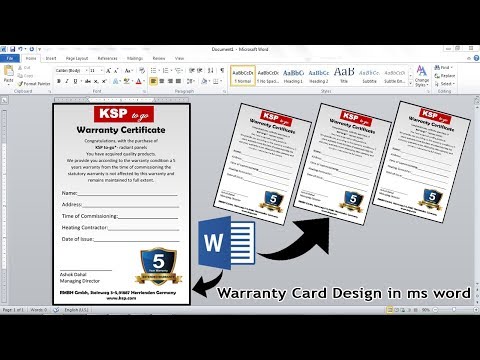 Video: How To Draw Up A Warranty Card