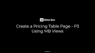 Create a Pricing Table Page - P3 - Using MB Views | Meta Box Tutorial