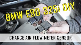 BMW E90 325i Change air flow meter sensor DIY - Výměna váhy zduchu