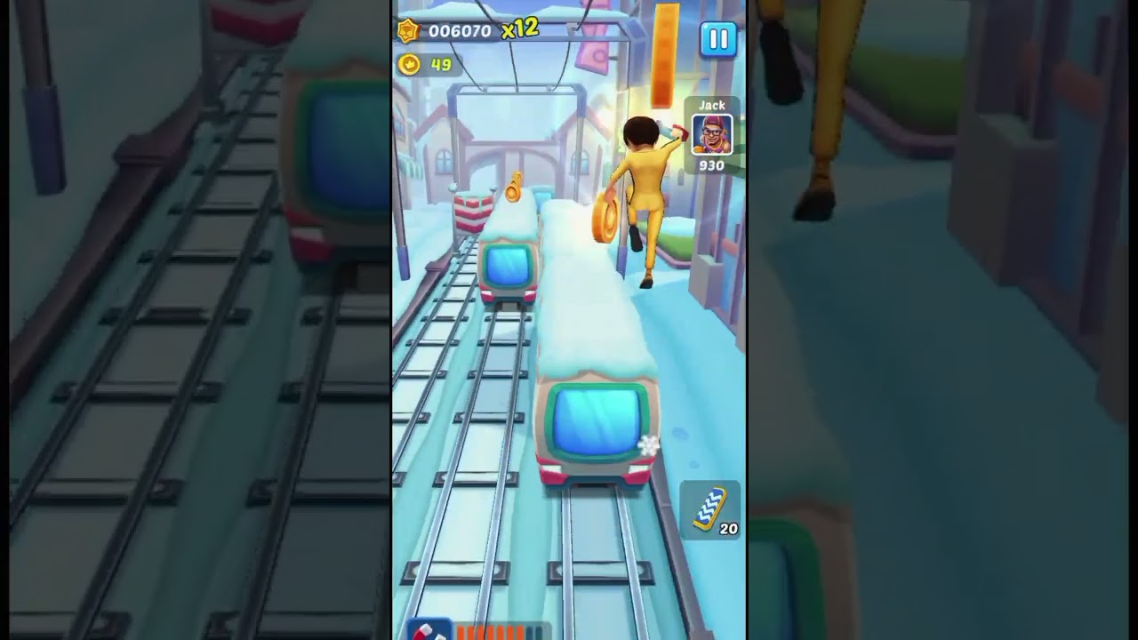 Bruce Lee Running Ice World And Collect the Coins 