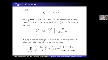 Kaisa Matomäki: Detecting primes in multiplicatively structured sequences (NTWS 181)