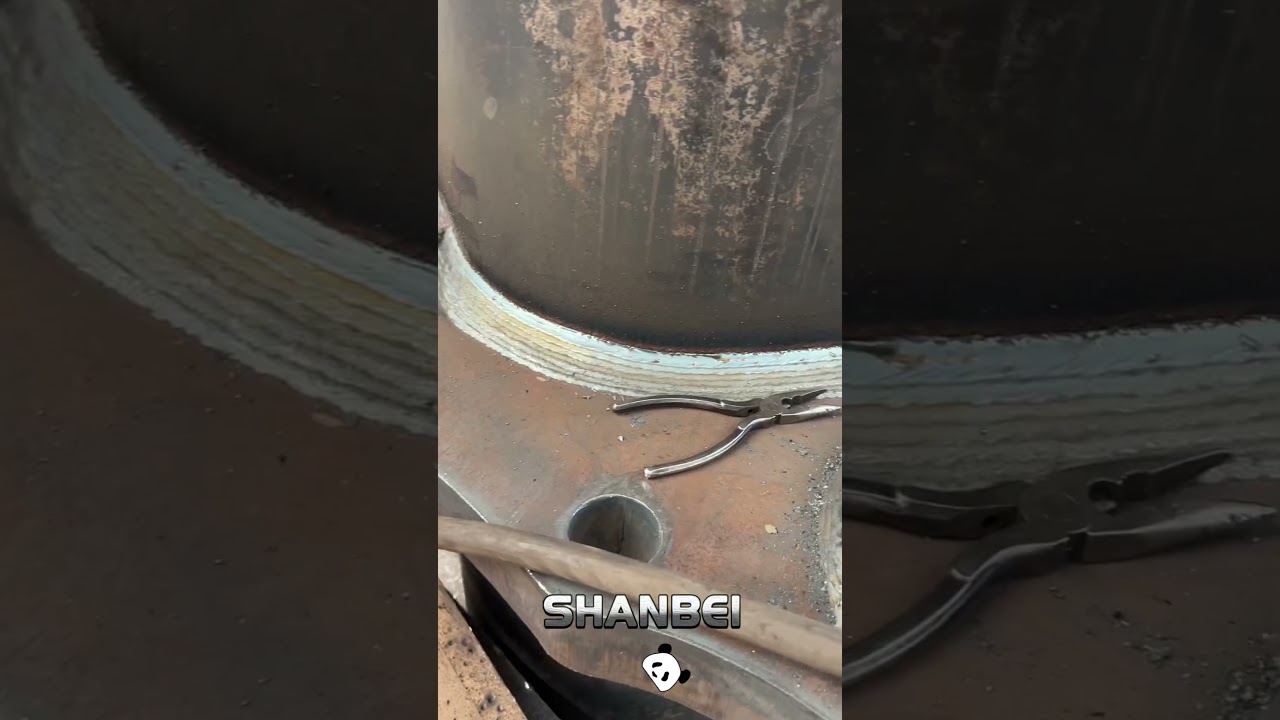 Steel plate welding place