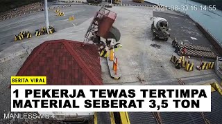 Tali Pengangkut Crane Putus, 3 Pekerja Tertimpa Material Seberat 3,5 Ton