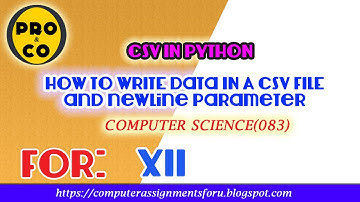 WRITE DATA IN CSV IN PYTHON