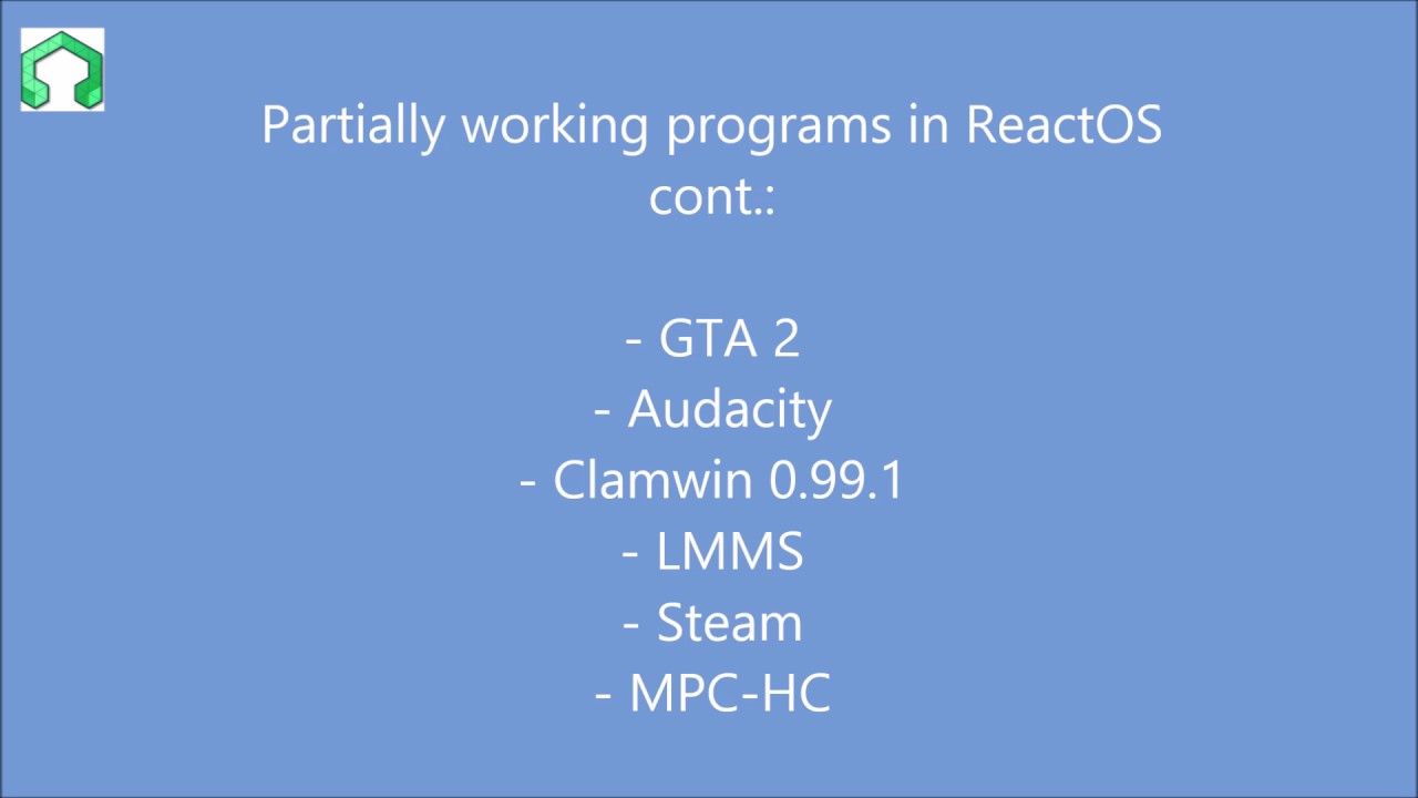 A list of programs that work on ReactOS [November 2016] - YouTube
