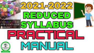 11th Computer Applications Reduced syllabus Practical Manual 2021-2022