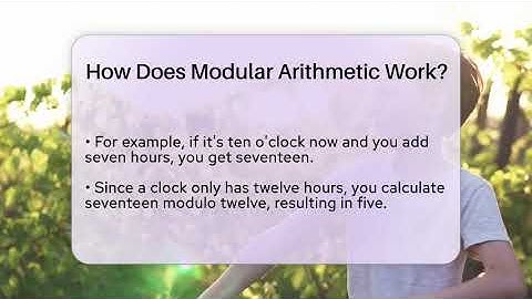 How Does Modular Arithmetic Work? - Science Through Time