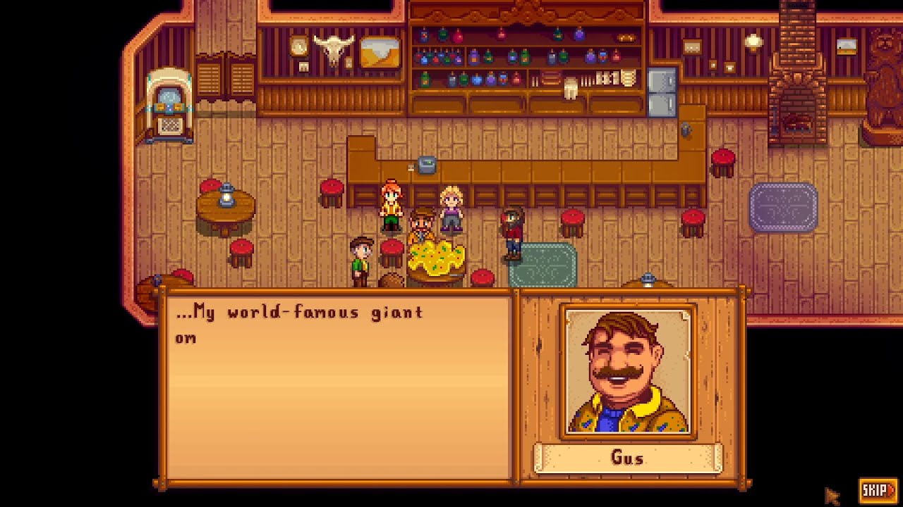 Stardew Valley Gus Famous Omelet Completion Cutscene Youtube