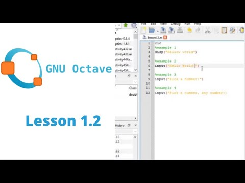 LESSON 1.2 – OCTAVE TUTORIAL (MATLAB): HELP FUNCTION, DISP FUNCTION ...