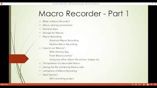 VBA Excel Macro - (2) - Macro Recorder - Part 1