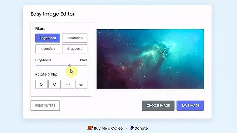 Create an easy Image Editor with HTML, CSS and javascript
