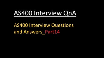AS400 Interview Questions and Answers Part14