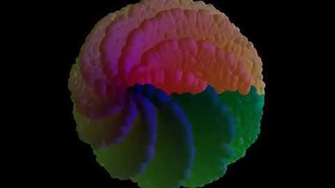 Noise Sphere video, rendered in Processing