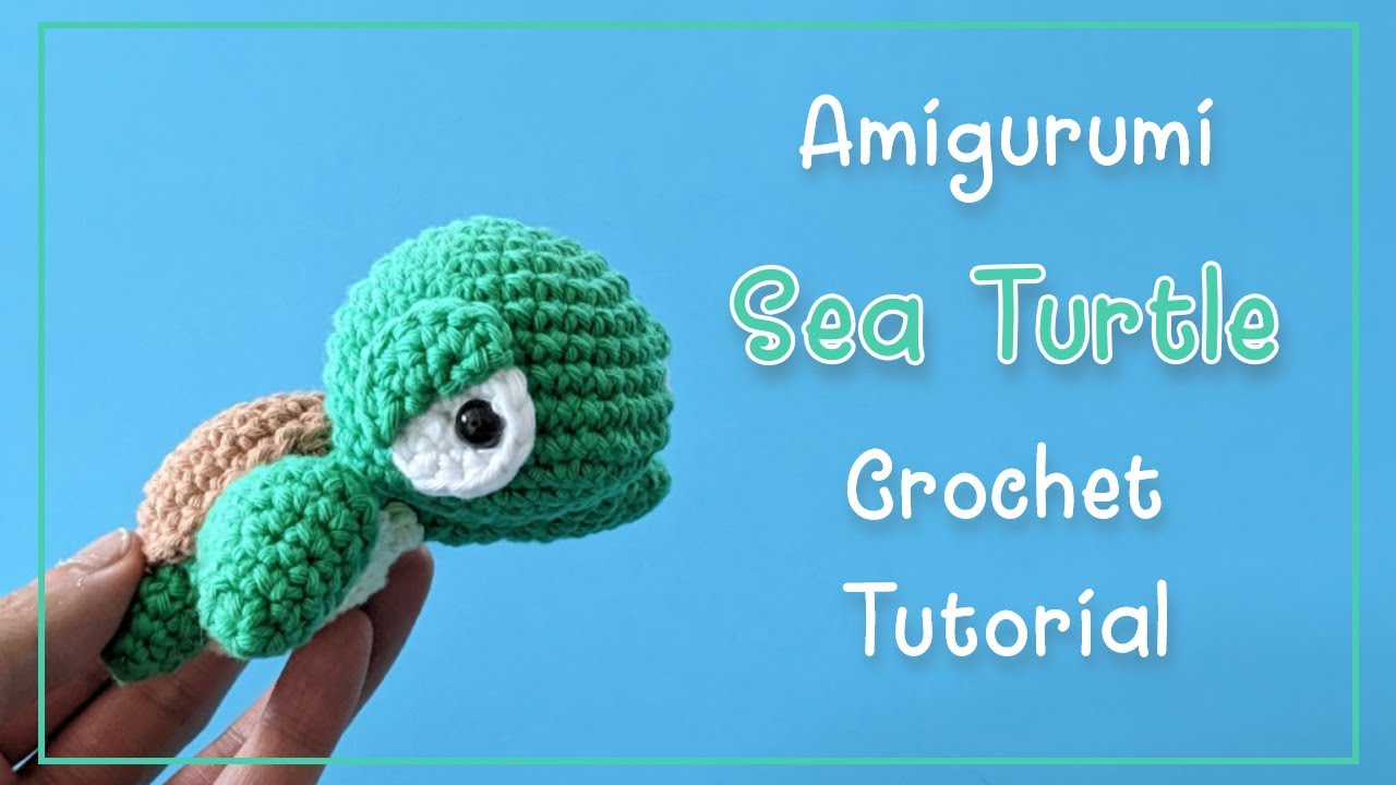 My attempt of a sea turtle. 🐢💙 I want my turtle a little bit bigger so I  use 10mm crochet hook. Anyway, patern is from Rose and Lily (yt channel).  ☺️ : r/crocheting