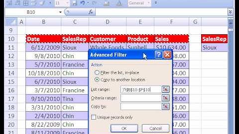 Excel Magic Trick #249: Data Extract To New Workbook using Advanced Filter