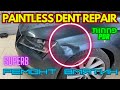 Problematic dent repair on the front fender | PDR | Ремонт ПДР |        תיקון מכות ברכב ללא צבע