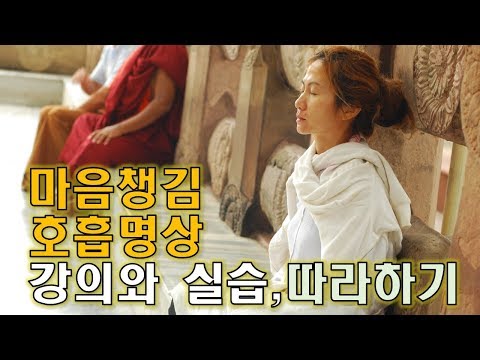 호흡명상 실습, 들숨날숨 마음챙김, 부처님의 호흡법, 아나빠나사띠 (2019.4.4 명상법회)