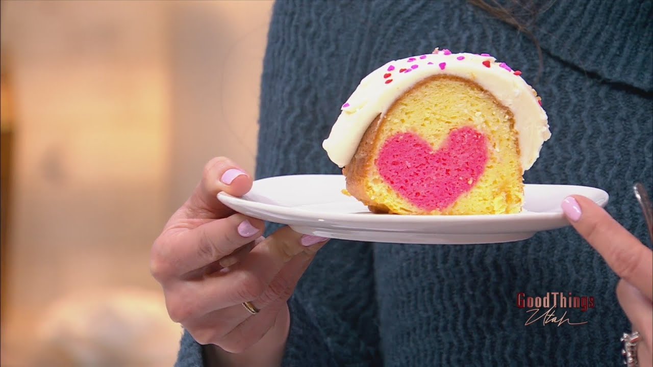 Hidden Heart Bundt Cake (made with a cake mix!) - In Fine Taste