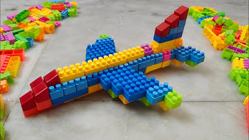 Satisfying DIY Aeroplane ASMR/ building blocks/block game/lego building fun #asmr#buildingblocks