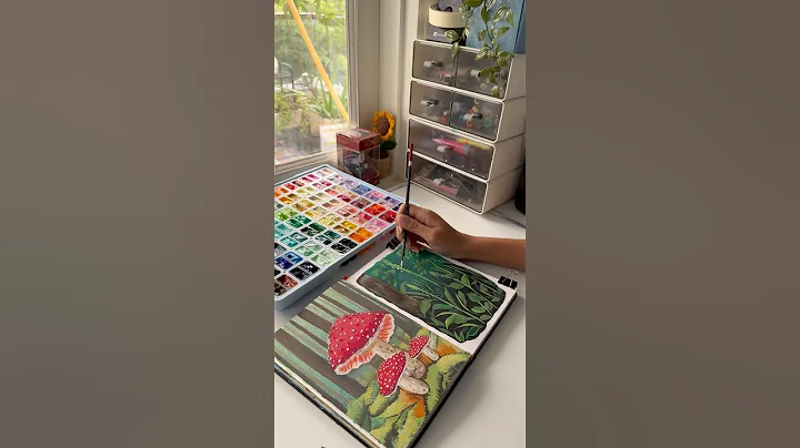 Gouache art #gouache #gouachepaint  #gouachepalette #shortsvideo #youtubeshorts
