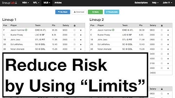 MLB Optimizer - Managing a Multi-Entry Strategy for Fanduel and Draftkings