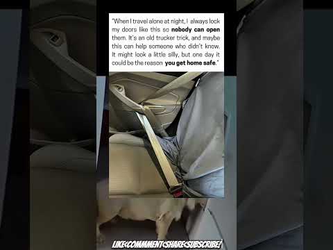 When I Travel Alone At Night I Always Lock My Doors Like This So Nobody Can Open Them 