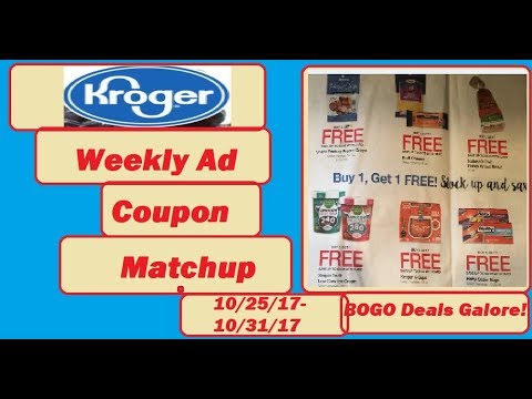 Kroger Weekly Ad Coupon Matchup- 10/25/17-10/31/17- BOGO Deals Galore!